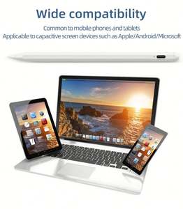 Stylet capacitif actif pour écran tactile, dessin, <span class=keywords><strong>compatible</strong></span> <span class=keywords><strong>iPad</strong></span>, style métallique, style crayon, <span class=keywords><strong>2</strong></span> en 1 - Product Image 5