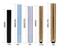 Emballage personnalisé vide en tube torsadé jetable en aluminium/plastique, plaqué or brillant et argenté, pour cosmétiques, 2ml 3ml 5ml, à mécanisme rotatif