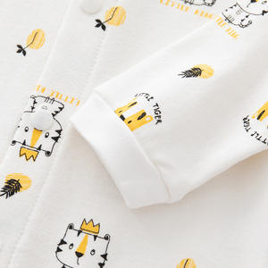 Mameluco para Bebé Recién Nacido, 100% Algodón, Manga Larga, Cierre con Botones Delanteros, Lindo Estampado, para Bebés de 0 a 12 Meses - Product Image 3