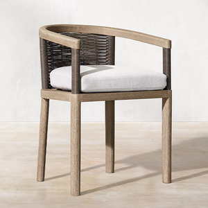 Muebles de Jardín Modernos de Mimbre Sintético, Juego de Comedor de Teca para Exteriores - Product Image 3