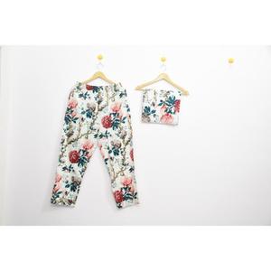 Conjunto de Pijama de Algodón con Hermoso Diseño Floral - Ropa de Dormir Hecha a Mano con Estampado de Bloques para Mujer, Precio al por Mayor - Product Image 2