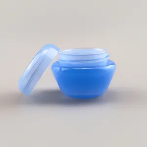 판매-5g 버섯 모양의 파란색 PP 플라스틱 작은 화장품 크림 항아리 뚜껑 립 스크럽 컨테이너 재고 있음