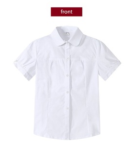 Chemise d'uniforme scolaire blanche personnalisée pour garçons et filles, chemise à manches courtes pour enfants du primaire - Product Image 2