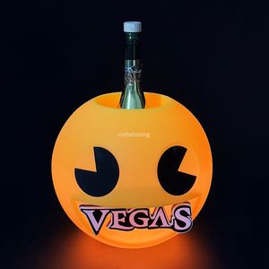 RICHSHINING NUEVO Cubo de Hielo Redondo con Forma de Calabaza y Luz LED para Botellas de Champán, Decoración para Fiestas de Cumpleaños de Jefes y Empresarios - Product Image 2