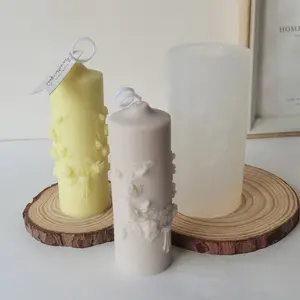 DIY European Relief Flower Aromatherapy Candle Silicone Mold