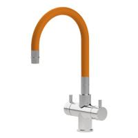 Robinet de cuisine contemporain sous fenêtre, modèle flexible 5 voies en acier inoxydable 330958-CO Italie