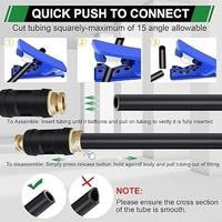 Conectores Neumáticos de Empuje de 3/8'', Conexiones de Aire DOT, Conector Neumático de Plástico a Prueba de Fugas para Tubo de Nylon, para Camiones y Remolques