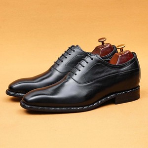 Korean-Style Fashionable Casual Leather Shoes Low-<b>Heel</b> <b>Men's</b> Distressed Leather Oxfords Genuine Cowhide Large Sizes Vintage - Product Image 4