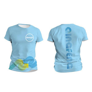 T-shirt de course pour homme OEM, impression intégrale par sublimation personnalisée, design de logo, t-shirt à séchage rapide pour homme - Product Image 1