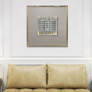 Caja acrílica <span class=keywords><strong>minimalista</strong></span> italiana, decoración de pared con marco 3D para sala de estar, venta al por mayor, más de 2021 - Product Image 4