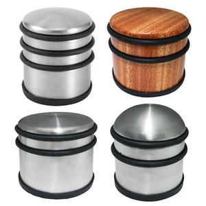 Bouchon de porte demi-rond en <span class=keywords><strong>caoutchouc</strong></span> et acier inoxydable, montage au sol en métal et en bois, robuste, ss201, livraison gratuite - Product Image 3