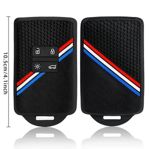 Funda de silicona para llave con control remoto para <span class=keywords><strong>Renault</strong></span> Captur 2020 <span class=keywords><strong>2021</strong></span> Clio 5 Megane ARKANA <span class=keywords><strong>Scenic</strong></span> Kadjar Zoe Espace Dacia Sandero Duster - Product Image 5