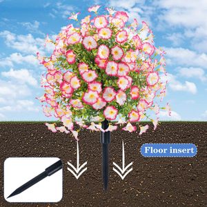 23.6 ''faux hoa oải hương topiary cỏ bóng trang trí nội thất UV kháng nhân tạo cây bụi ngoài trời cây thường xanh hoa cây cho vườn - Product Image 4