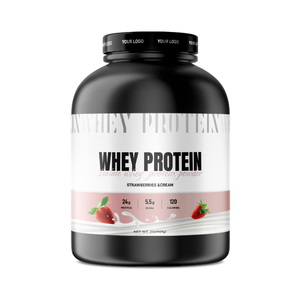 <span class=keywords><strong>Amazon</strong></span> Own Brand OEM <span class=keywords><strong>Whey</strong></span> Protein Powder Cross Border Precio al por mayor Sabor a fresa para adultos - Product Image 1