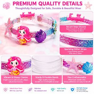 Stylish Girls Hair Accessory Design Kit DIY Headbands <b>Clips</b> Sequin <b>Bow</b> Butterflies Flowers Gift Ready Box Pack - Product Image 3