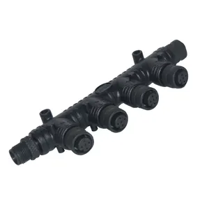 Male And Female Connector NMEA 2000 4 Way T Connector 5 Female And 1 Male Combined T Backbone Waterproof