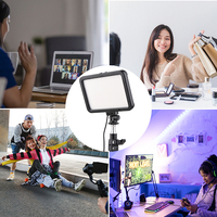 Kit de lumière vidéo de Studio LED 22W, lumière de remplissage de caméra avec support de pince C pour l'enregistrement vidéo de jeu