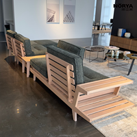 NORYA Italienisches Minimalistisches Modulares Sofa Massivholz-Basis Stoffpolsterung Massagefunktion Sektional-Set für Apartment und Villa