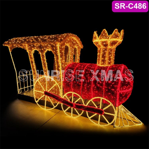 Luz Navideña LED Grande para Exteriores, Impermeable, con Diseño de Tren Navideño en 3D, para Decoración Comercial Personalizada - Product Image 5