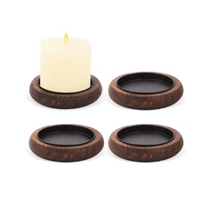 Base per Candela Natalizia Creativa in Legno Massello Fatta a Mano <span class=keywords><strong>Portacandele</strong></span> <span class=keywords><strong>Vassoio</strong></span> - Product Image 2