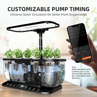 Système de culture hydroponique de table Spider Farmer 36W SmartG12 à spectre complet, 12 pods, contrôlé par application WiFi, avec éclairage LED pour la croissance des plantes