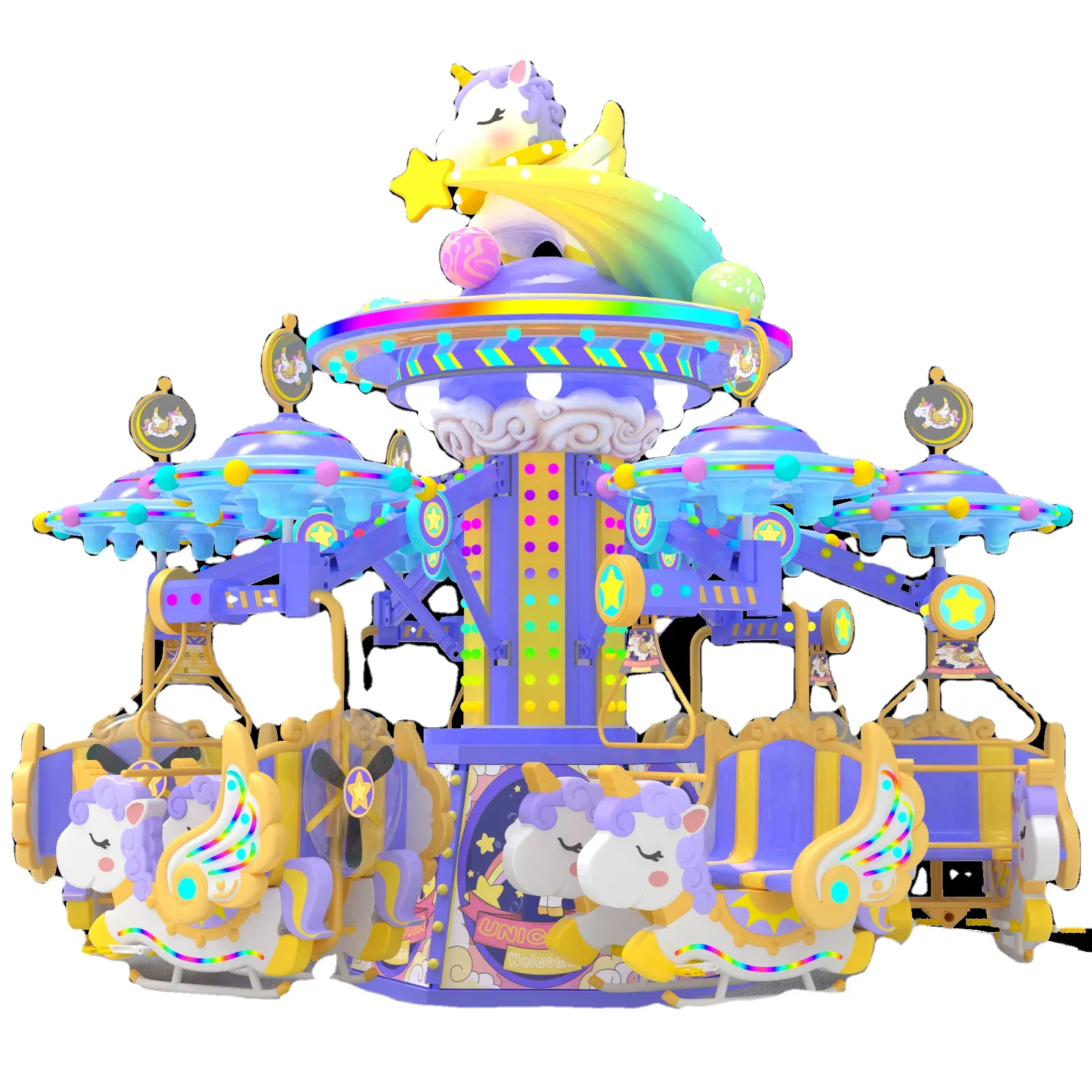 קלאסי Merry go round קרוסלת פרק שעשועים רוכב