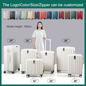 Vendita calda 20 24 29 pollici Set Design semplice classico Trolley <span class=keywords><strong>valigia</strong></span> su ruote cerniera bagagli e borse - Product Image 3