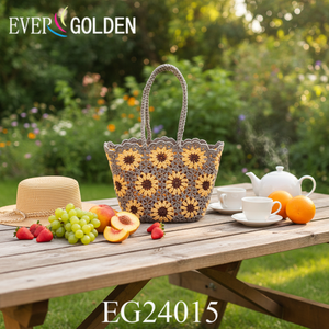 Mode grand-mère <span class=keywords><strong>Crochet</strong></span> femmes sacs à bandoulière <span class=keywords><strong>Crochet</strong></span> sac fourre-tout Daisy personnalisé femmes sac à main <span class=keywords><strong>crochet</strong></span> à la main coton sacs à main fleur sac - Product Image 4