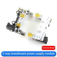 Module de platine de prototypage à 2 voies Module d'alimentation monophasé Compatible 5V/3.3V DC Régulateur de tension pour systèmes électriques monophasés