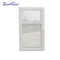 Ventana Abatible de Aluminio con Montante Horizontal, Negra y Blanca, Resistente a Huracanes, Certificación AS2047 Miami Dade, Proveedor Certificado NOA