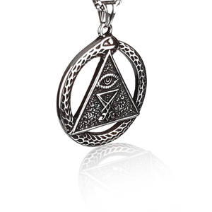 Ouroboros共济会标志男士吊坠不锈钢男士项链 - Product Image 3