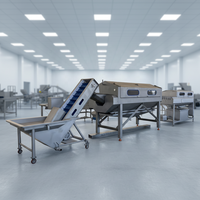 Industriële automatische groente- en fruitwasmachine met voorwas-transportband en grote schaal fruitreinigingsmachine