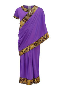 Costume de fête pour enfants de style indien XJ, festival des marionnettes, princesse de <span class=keywords><strong>Bollywood</strong></span>, style ethnique, <span class=keywords><strong>sari</strong></span> fleuri, costume de fête - Product Image 5