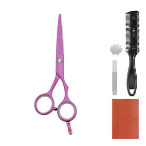 Tijeras para Adelgazar el Cabello KQ Rosadas de 6.0 Pulgadas, Acero Inoxidable, Profesionales, para Diestros, Modelo CF344 - Product Image 5