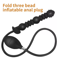 Dildo anal gonflable pliable avec pompe pour dilatation anale, vaginale et de la prostate