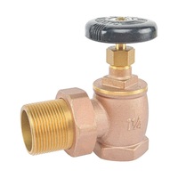 Yüksek Kaliteli Kurşunsuz Pirinç Köşe Valfi 1-1/4" Buhar Radyatörü Su Kesme Valfi
