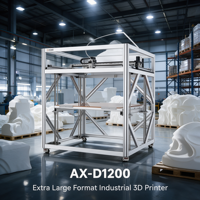 Imprimante 3D industrielle AX-D1200 1200x1200x1200mm PLA ABS PETG TPU PVA STL STP GCODE Haute Vitesse 500mm WiFi Impression Hors Ligne par Clé USB