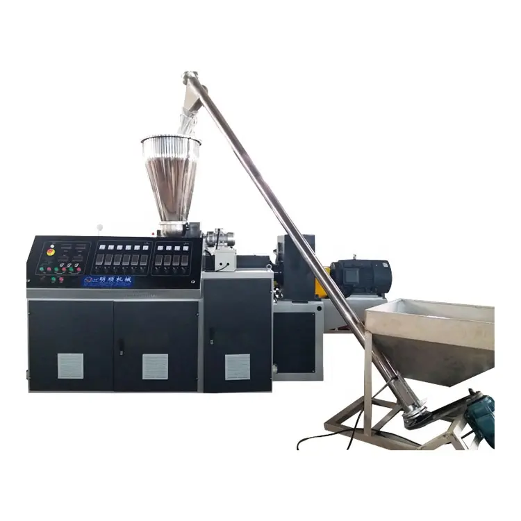Conical double screw plastic PVC pipe extruder extrusion machine