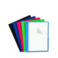 Carpeta de Presentación de Papel de Lino Personalizada 2027, Reciclable, con Cubierta Transparente de Plástico PP, Impresión en Relieve, Cierres de Plástico - Nuevo