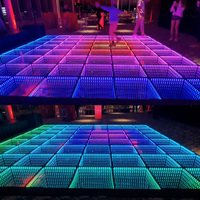 Mar slite RGB Panels Unendlichkeit interaktive 3D LED Tanzfläche Hochzeits effekte funkeln Unendlichkeit LED Tanzfläche