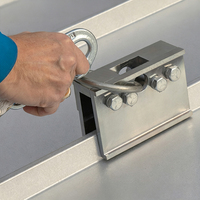 Ancrages de sécurité pour toiture JH-Mech, design compact et robuste, sans dommages, pour toiture à joint debout, non-pénétrants, en métal, pour la protection contre les chutes