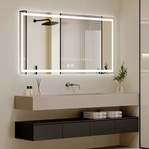 <span class=keywords><strong>Specchio</strong></span> da <span class=keywords><strong>Bagno</strong></span> LED Rettangolare Stile Europeo <span class=keywords><strong>con</strong></span> <span class=keywords><strong>Cornice</strong></span> Dorata e Funzione Bluetooth - Product Image 3