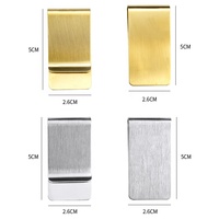Clip de Metal para dinero, Logo grabado personalizado, de acero inoxidable, en blanco