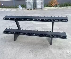 Équipement de fitness pour salle de sport commerciale, ensemble d'haltères avec support de rangement, 10 paires, support d'haltères à 2 niveaux - Product Image 6