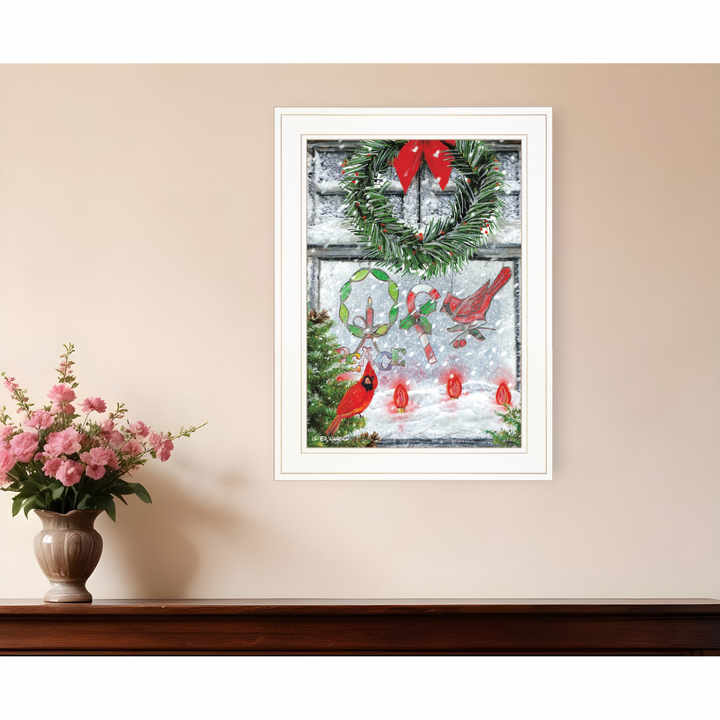 Christmas Peace 1 White Framed Print Wall Art HMS Poster Collection
