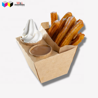 Boîte d'emballage pour churros en forme de cône en carton alimentaire jetable avec logo personnalisé, prix d'usine, nouveau style