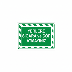 PVC <b>Vinyl</b> Sticker for Home Decoration for Outdoor Use-Do Not Litter or Throw Cigarette Butts on the Ground - Product Image 2