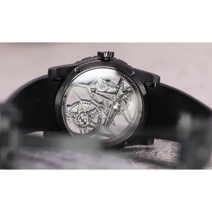 High-end designer's top-quality carbon fiber men's <b>skeletonized</b> tourbillon <b>automatic</b> mechanical sports <b>watch</b> - Product Image 4