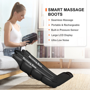 Sepatu bot kompresi untuk nyeri otot dan nyeri isi ulang 5 lembar tumpang tindih pemijat kaki kompresi udara - Product Image 6