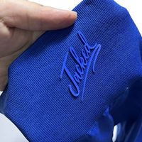Impression haute densité presse à chaud vinyle caoutchouc Logo personnalisé autocollant soin du cou étiquette de transfert de chaleur en Silicone